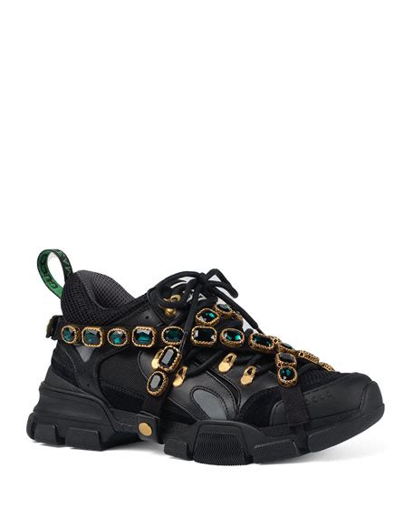 gucci shoes stones|Gucci boots gems.